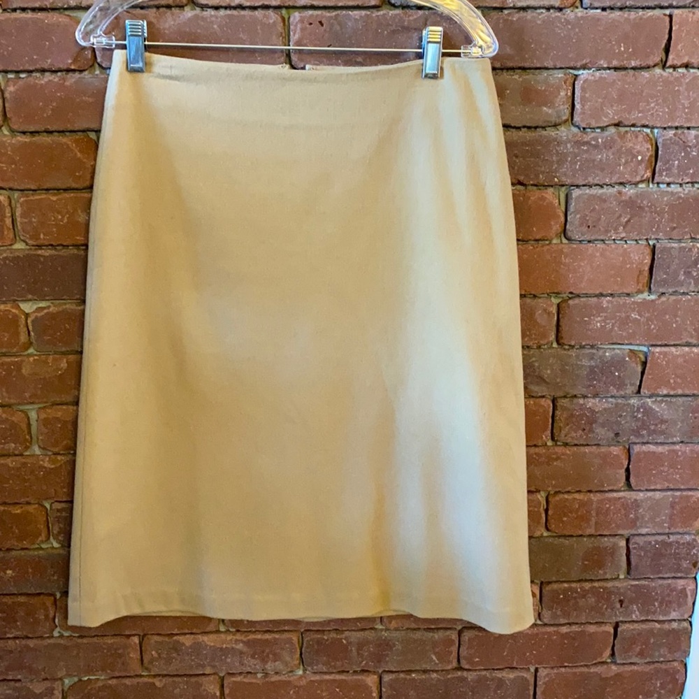 Wool Tan Business Skirt